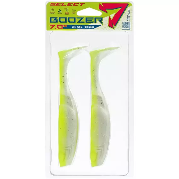 Силікон Select Boozer SE 7" #255 (2 шт / уп), Длина силикона: 7" (17.5 см), Расцветка силикона: 255, фото , изображение 2